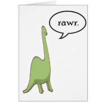 Rawr do dinossauro! cartão