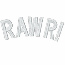 "Rawr!" Isso significa "eu te amo " Moletom Bordado