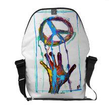 reachin para a paz bolsas mensageiro