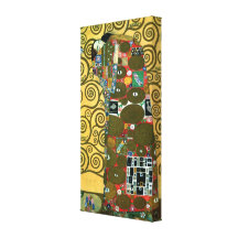 Realização (o abraço) por Gustavo Klimt Impressão Em Canvas