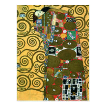 Realização (o abraço) por Gustavo Klimt Cartão Postal