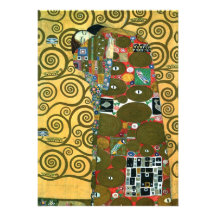 Realização (o abraço) por Gustavo Klimt Convite Personalizado