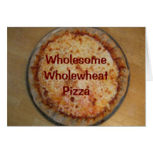 Receita da pizza de WholesomeWholewheat Cartao