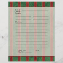 Receita do livro de receitas do Natal da família d Panfleto Personalizado