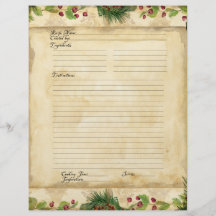 Receita do livro de receitas do Natal da família d Panfletos Personalizados