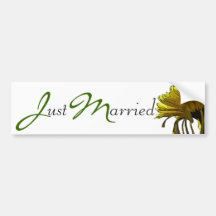 Recem casados amarelo da mãe adesivos