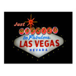 Recem casados em cartões de casamento de Vegas Cartões Postais