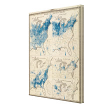 Recenseamento dos Estados Unidos da população Impressão De Canvas Esticadas