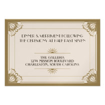 Recepção de casamento do art deco do taupe da idad convites