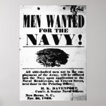 Recrutamento naval confederado pôsteres