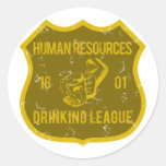 Recursos humanos que bebem a liga adesivos