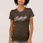 Redemoinho abstrato do sinal de paz camisetas