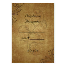 Redemoinho antigo de Teastain do vintage que Weddi Cartões De Visitas