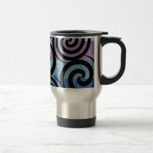 Redemoinhos - azul & caneca de viagem da lavanda