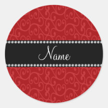 Redemoinhos conhecidos personalizados do vermelho adesivo