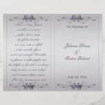 Redemoinhos florais de prata roxos ornamentado que panfletos personalizado