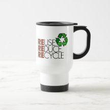 Reduza o reciclar reusar caneca