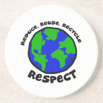 Reduza, reúso, recicl, respeite o Coaster porta-copos