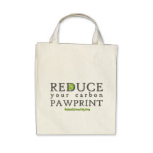 Reduza seu pawprint do carbono bolsa de lona