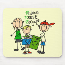 Reduza, t-shirt reúso, do reciclar e presentes mouse pads