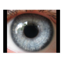 Refelection em um cartão dos olhos azuis cartões postais