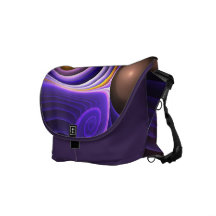 Refrigere a bolsa mensageiro abstrata com espirais