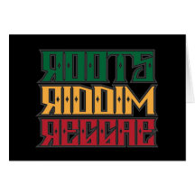 Reggae de Riddim das raizes Cartão