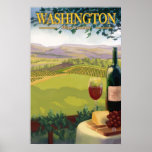 Região vinícola de Washington - poster de viagens