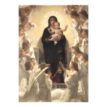 Regina Angelorum por Bouguereau, anjos do Victoria Convites Personalizado