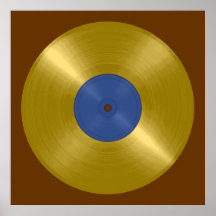 Registro do ouro com etiqueta azul poster