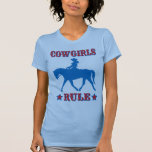 Regra das vaqueiras (vermelha/azul) t-shirts