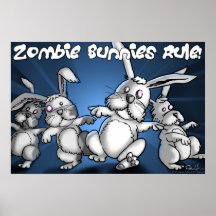 Regra dos coelhos do zombi! pôsteres
