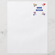 Regras da mamã panfletos personalizado
