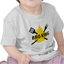 Rei do BBQ com ícone da chama Camiseta