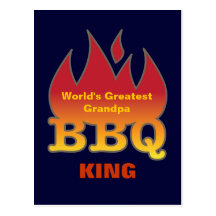 REI do CHURRASCO do vovô do mundo o grande Cartões Postais