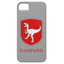 Rei Vermelho Crista do dinossauro na caixa cinzent Capas iPhone 5 Case-Mate