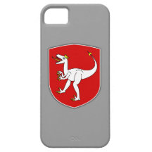 Rei Vermelho Crista do dinossauro na caixa cinzent Capa iPhone 5