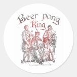 Reis de Pong da cerveja Adesivo Redondo