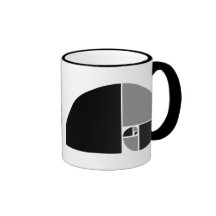 Relação dourada, espiral de Fibonacci Caneca