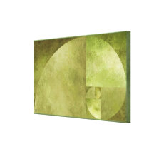 Relação dourada, espiral de Fibonacci Impressão Em Tela Canvas