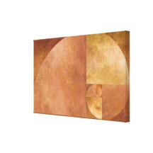Relação dourada, espiral de Fibonacci Impressão De Canvas Envolvida