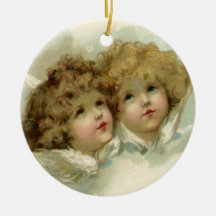 Religião do vintage, anjos do Natal do Victorian Enfeite