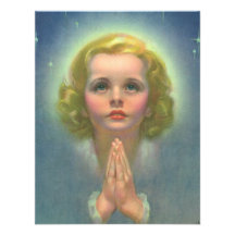 Religião do vintage, halo Praying da criança angél Convites Personalizados