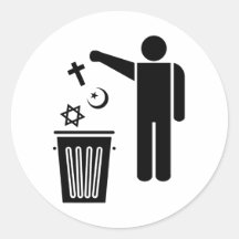 Religião Wastebin Adesivo