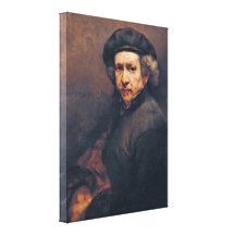 Rembrandt Harmenszoon camionete Rijn - Auto-retrat Impressão De Canvas Esticadas