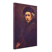 Rembrandt Harmenszoon camionete Rijn - auto-retrat Impressão De Canvas Esticada