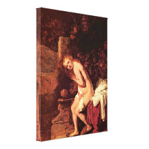 Rembrandt Harmenszoon camionete Rijn - banho de Su Impressão De Canvas Esticada