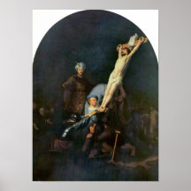 Rembrandt Harmenszoon camionete Rijn - crucificaçã Posters