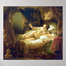 Rembrandt Harmenszoon camionete Rijn - Danae Poster