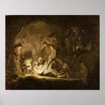 Rembrandt Harmenszoon camionete Rijn - Entombment Poster